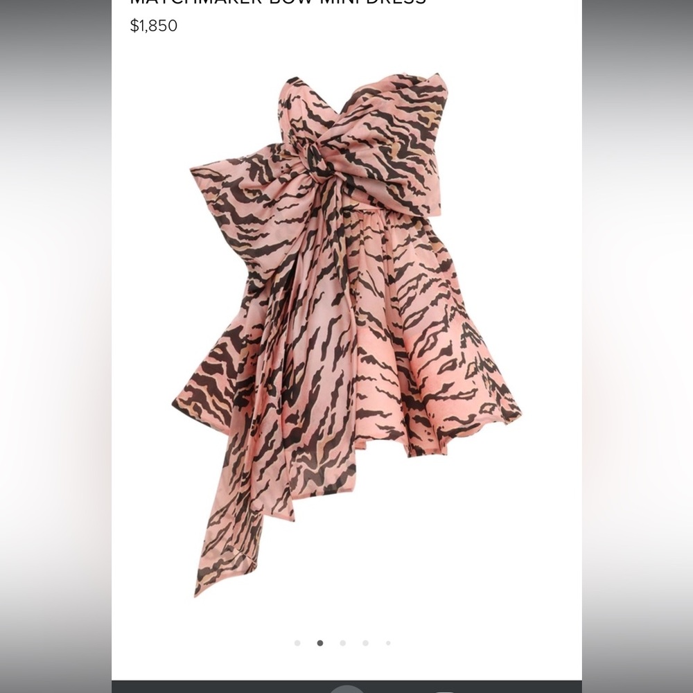 Zimmermann pink zebra bow dress